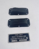 WW2 Data Plates and Push Button Covers