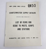 Quartermaster Supply Catalog QM 3-3