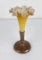 Victorian Peach Satin Glass Vase