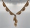 Mid Century Rhinestone Costume Jewelry Necklace