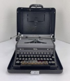 Royal Quiet Deluxe Black and Grey Typewriter