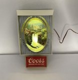 Coors Lighted Beer Sign Waterfall On Tap