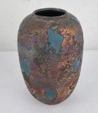 Tony Evans Studio Pottery Raku Vase