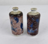Antique Chinese Underglaze Porcelain Snuff Bottles