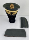 Vietnam Officers Peaked Hat and Two Wool Side Caps
