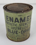 WW2 Blue Drab Enamel Paint Can