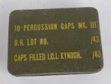 WW2 British MK III Percussion Caps Tin