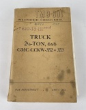 TM9-801 War Department Manual Truck GMC