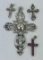 Lot of 4 Sterling Silver Crosses