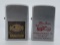 Pair of Advertising Lighters