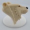 Alaskan Inuit Eskimo Polar Bear Carved Brooch