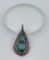 Effie Calavaza Sterling Silver Turquoise Pendant