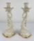 Lennox Porcelain Dolphin Candlesticks