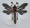 Sterling Silver Carnelian Dragonfly Brooch