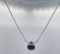 Sterling Silver Lapis Moonstone Necklace