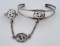 Sterling Silver Navajo Dreamcatcher Slave Bracelet