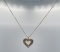Sterling Silver Gold Wash Heart Necklace