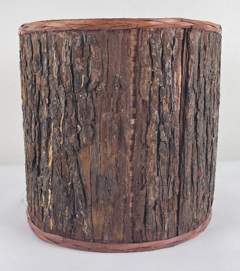 Native American Bark Covered Basket