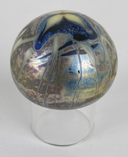 Art Glass Iridescent Paperweight