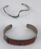 Pair of Navajo Sterling Silver Bracelets