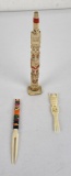 Eskimo Inuit Bone Totem Poles