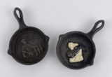 Pair of Vintage Miniature Cast Iron Frying Pans