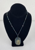 Beaded Labradorite Stone Necklace