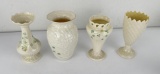 Irish Belleek Porcelain Vases