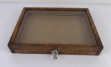 Custom Made Oak Locking Display Case