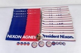 Nixon Agnew Political Buttons and Bumper Stickers