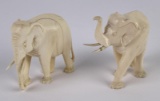 Group of Antique African Bone Elephants