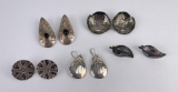 Lot of 5 Pairs of Sterling Silver Earrings