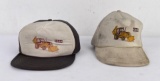 Pair of Vintage Case Bulldozer Snapback Hats