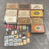 Group of Tobacco Collectables Cigar Boxes