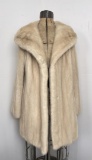 Full Length Blonde Mink Fur Jacket