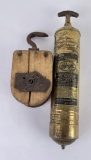 Pyrene Brass Fire Extinguisher and Pulley