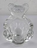 Art Glass Bear Honey Pot