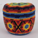 Mexican Huichol Beaded Lidded Box