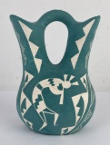 Acoma Indian Pottery Kokopelli Wedding Vase