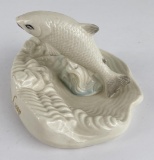 Irish Belleek Porcelain Salmon Leap