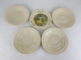 Irish Belleek Porcelain Plate Grouping