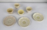 Irish Belleek Shell Cup and Saucer Lot