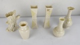 Irish Belleek Porcelain Vase Grouping