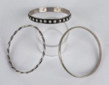 Collection of Sterling Silver Bangle Bracelets