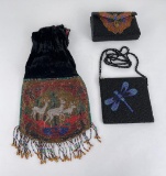 Group of Beaded Hand Bags