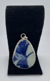 Chinese Porcelain Shard Sterling Silver Pendant