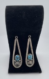 Navajo Sterling Silver Turquoise Earrings