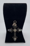 Sterling Silver Labradorite Cross Necklace Pendant