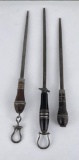 Group of Antique Inlaid Sharpening Steels