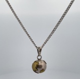 Sterling Silver Globe Chime Necklace